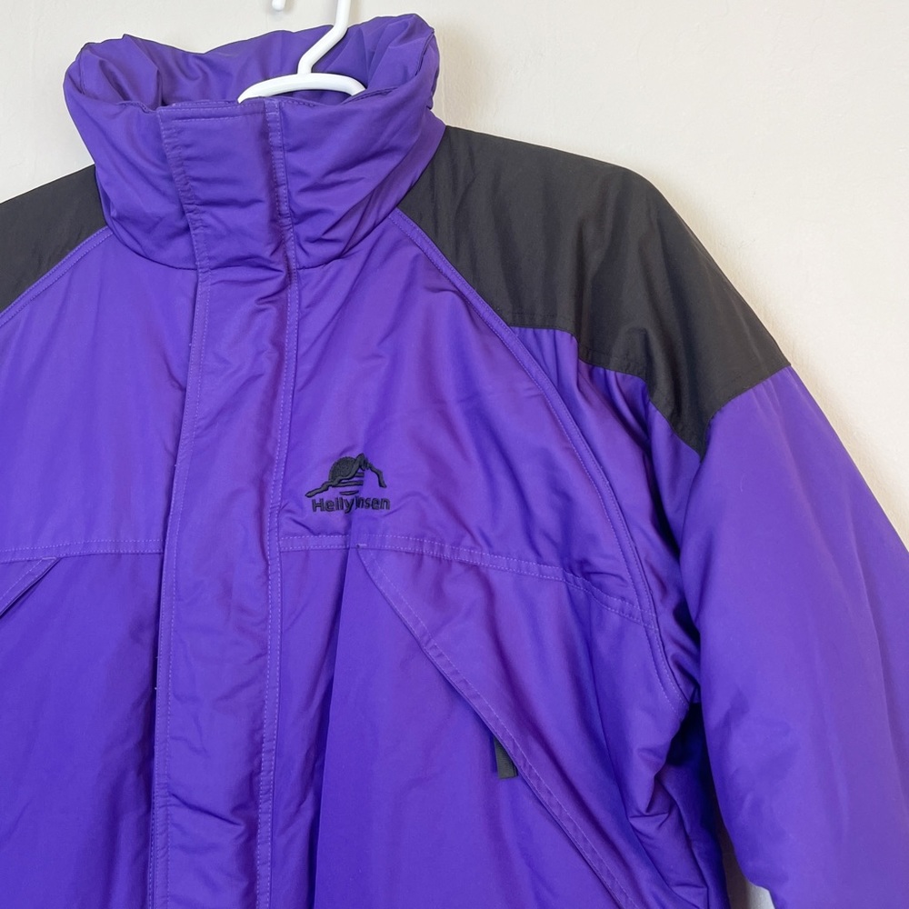 ✖️SOLD✖️•HELLY HANSEN• Purple/Black Parka Winter Coat Unisex - Picture 3 of 15